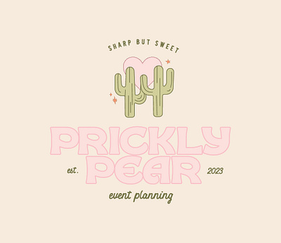 Prickly Pear Event Planning brand design branding design graphic design identity design illustration logo typography