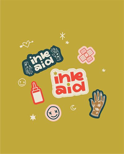 Ink Aid - Tattoo Balm brand design branding design graphic design identity design illustration logo