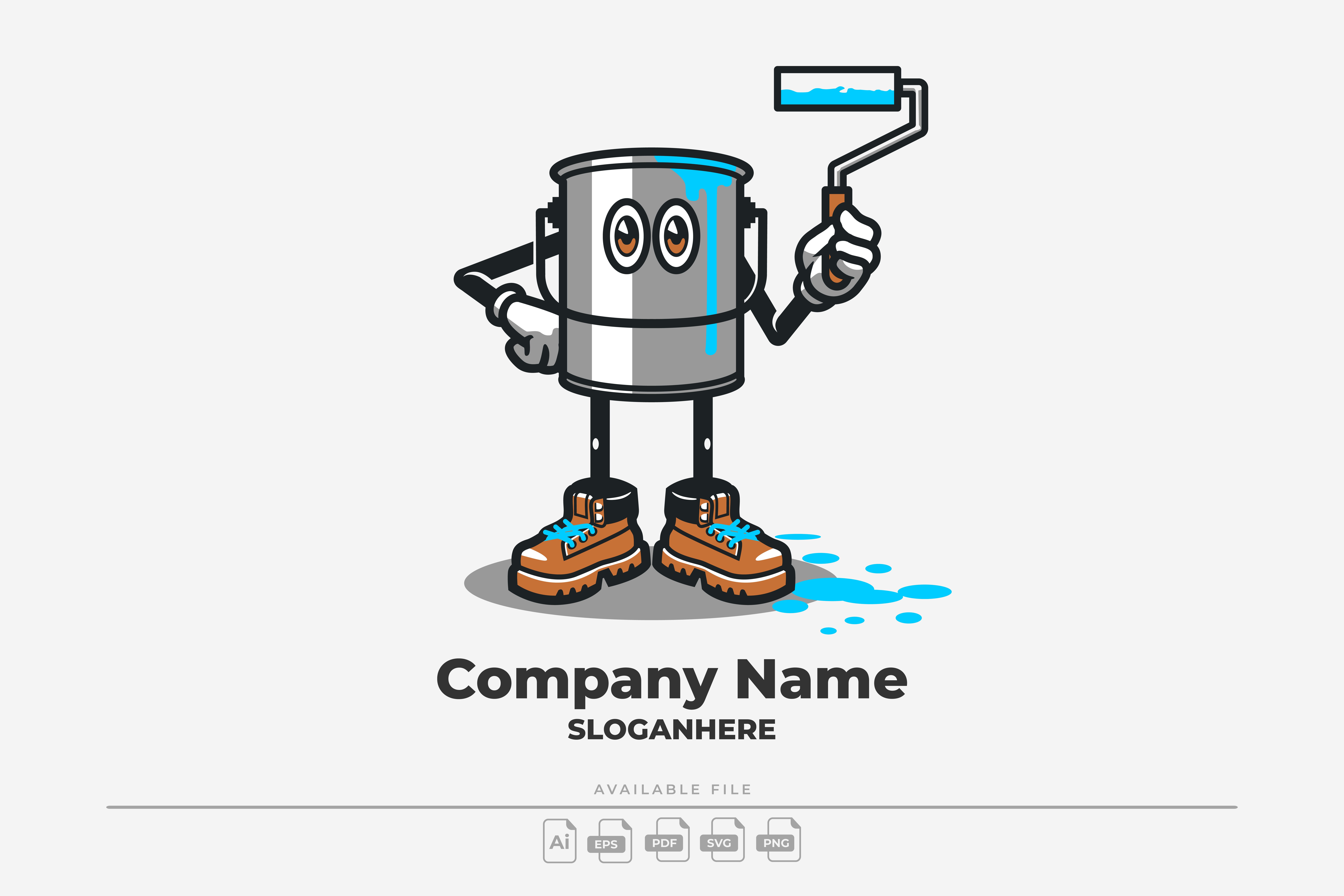 Painter Mascot branding cartoon construction design graphic design icon illustration logo mascot painting paniter vector