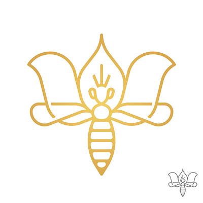 For Sale Queen Bee Lotus Logo beauty brand business design designer elegant flower forsale logo lotus original premade premium professional queenbee readymade salon spa unique yoga