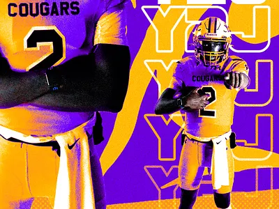 Y2J Quarterback for MLK Cougars graphic design illustration photography photoshop sports