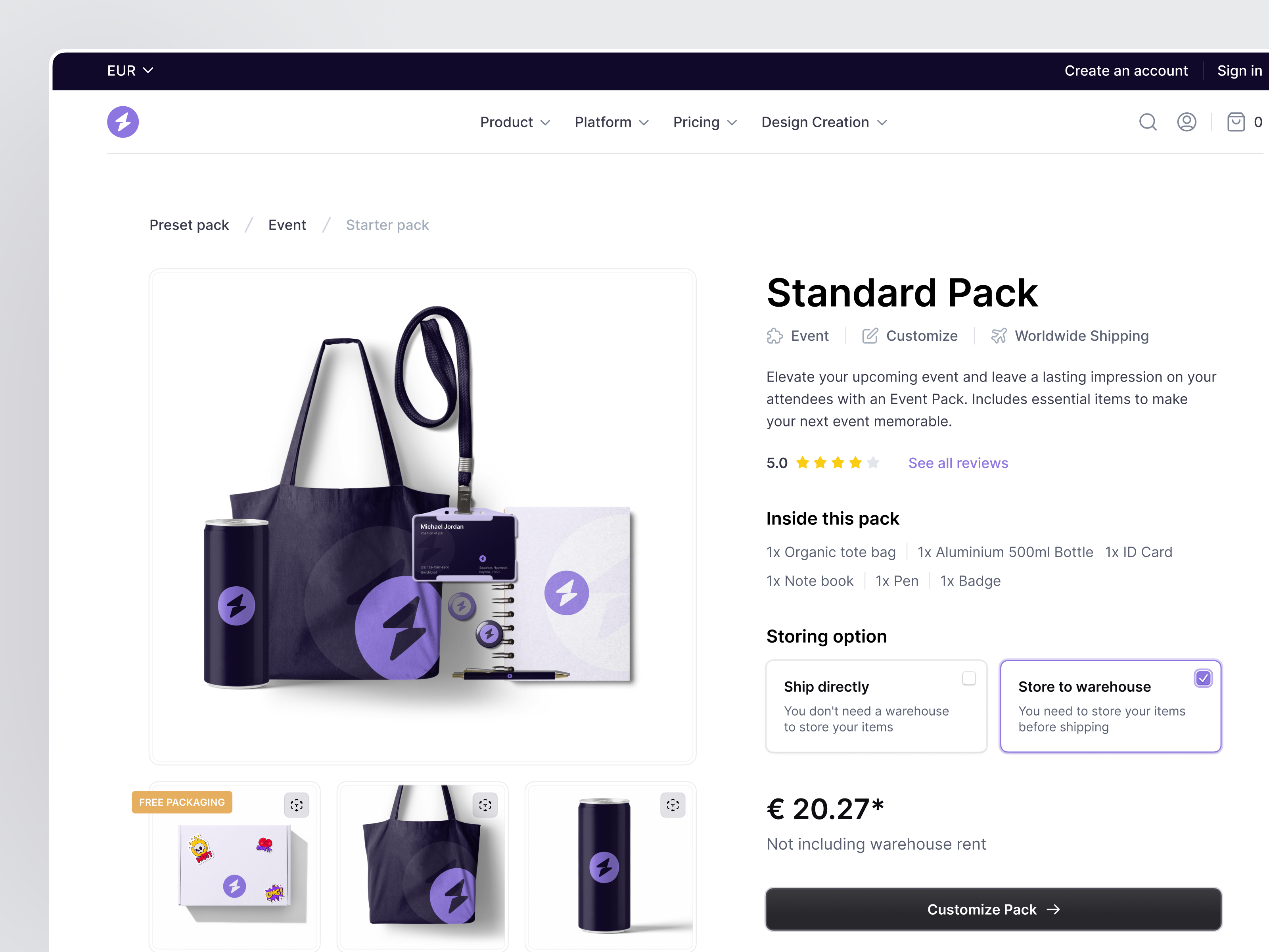 Merch Website – Merch Pack Details by Firman JP for Vektora on Dribbble