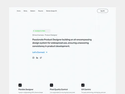 Portfolio Landing Page clean design framer landing page landingpage personal personal web portfolio portfolio landing page portfolio website ui ux web design
