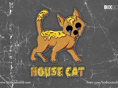 Melting Cartoon Character Design - Donut Cat cartoon character graphic design illustration melting melting character streetwear design