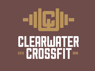 Clearwater Crossfit Main Logo barbell branding crossfit design graphic design gym identity illustration logo mark weights