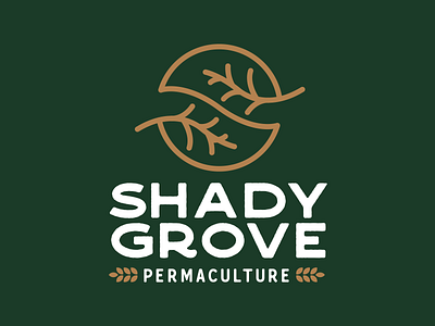 Shady Grove Permaculture Logo branding design farm farming graphic design identity illustration logo mark permaculture