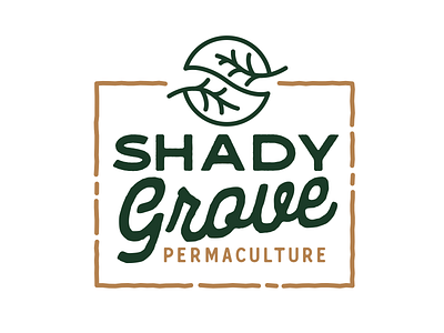 Shady Grove Permaculture Alt Logo branding branding suite design farm framing graphic design identity illustration logo mark permaculture sustainability