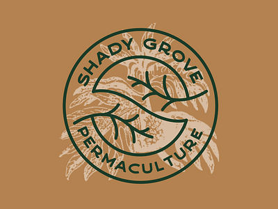 Badge for Shady Grove Permaculture badge branding design farm farming graphic design identity illustration logo mark permaculture sustainability