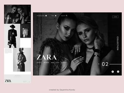 Landing Page Redesign - Zara branding design typography ui ux