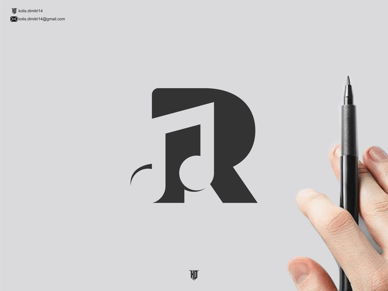 R and music logo design by Kolis Dimitri on Dribbble