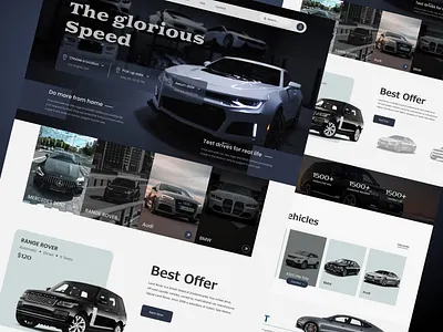 Car Rental Website Design Concept car car rental landing page landing page lar landing page luxury car rental website nft nft landig page ui ux websaite design