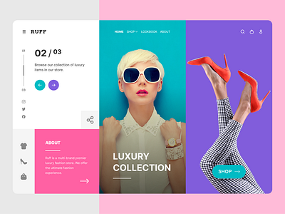 Fashion Landing Page bag beautiful clean cloth colorful website fashion fashion landing page fashion website illustration landing page landingpage minimal photography shoe ui ui design uiux ux design webpage website landing page