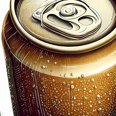 Refreshing Beer Can | A Sensory Experience | tracingflock adobe illustrator ai art artificial intelligence beer beer lover chilled drinks graphic design refreshing tracingflock
