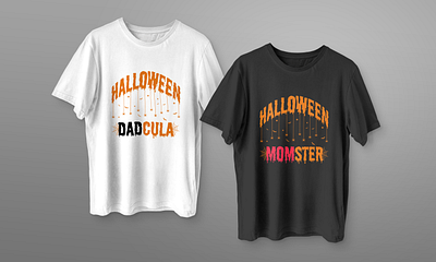 Halloween t-shirt design apparel dad design graphic design happy halloween haunting horror illustration mom pumpkins scary spooky t shirt design t shirt trendy trick or treat typography unique witch zombies