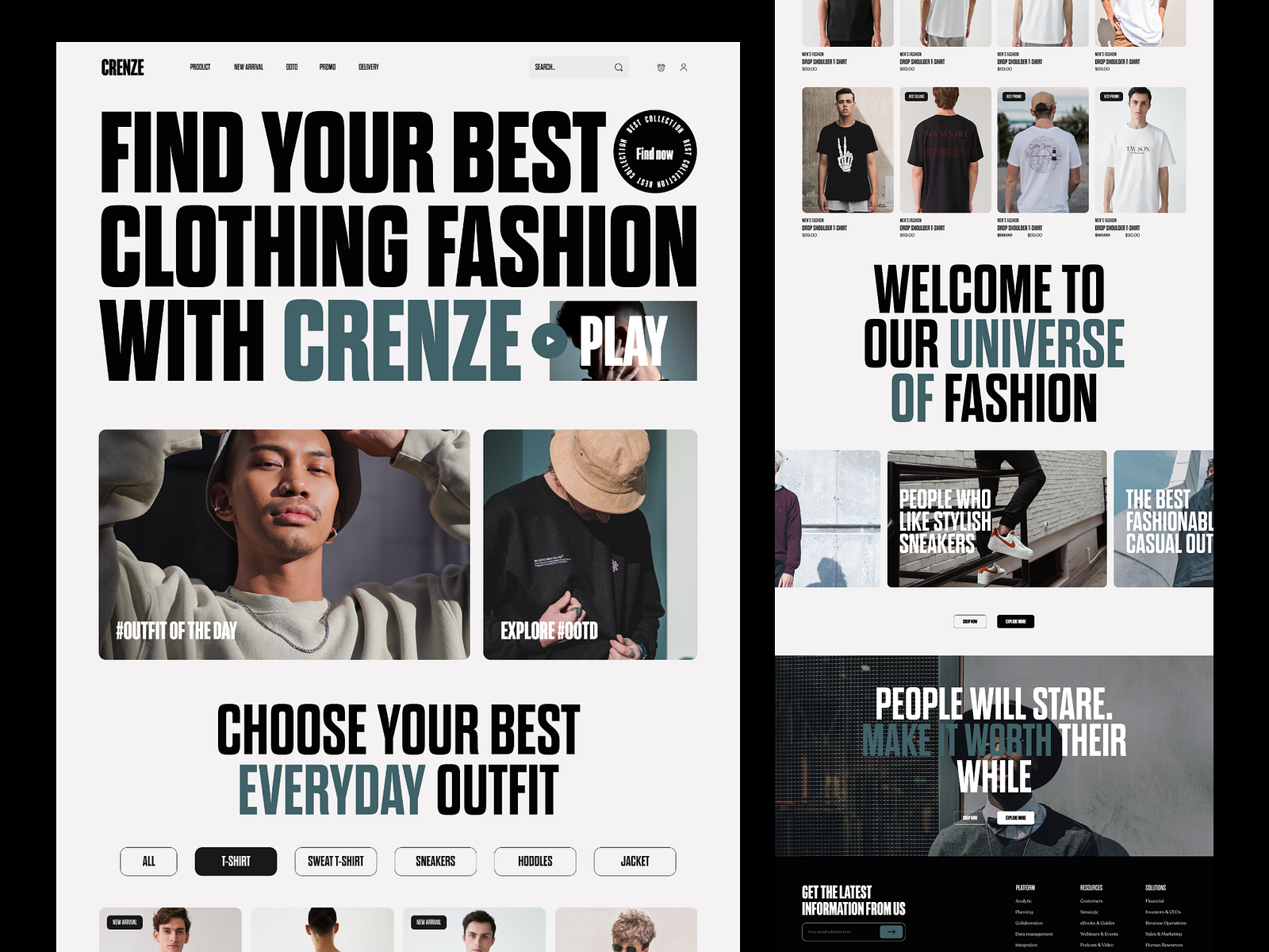 Crenze - Clothing website by Suzauddoula Bappy for Zeyox Studio on Dribbble