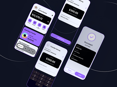 Mobile Banking App app banking clean design finance minimalis mobile modern sleek ui ux