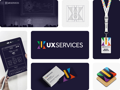 UXservices - Logo Design abstract branding colorful freelance logo design freelance logo designer geometric identity logo logo design logo designer minimal multicolor simple u ux x
