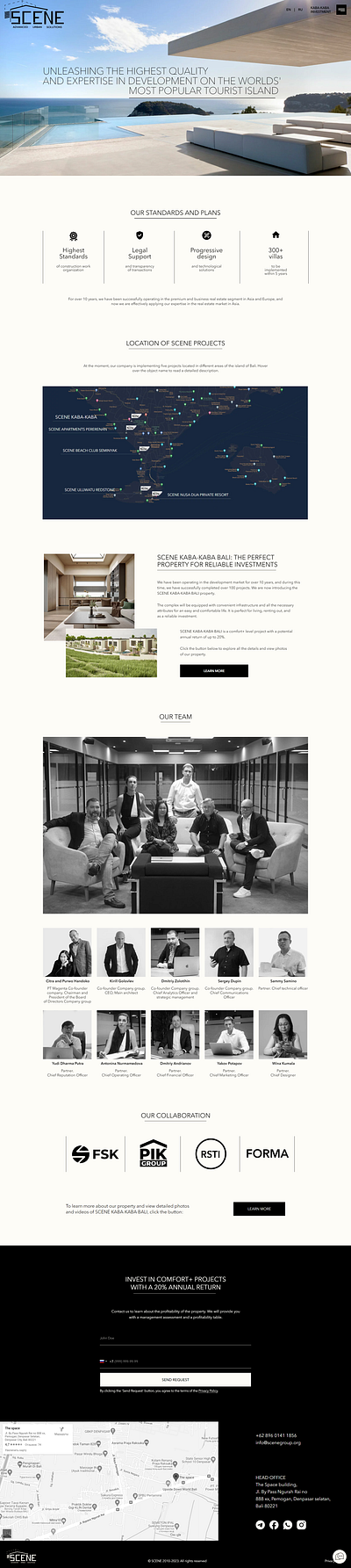 Website for a Construction Company bali construction landing page marketing multipage nocode nocode development tilda ui ux uxui uxui design villa webdesign webdesigner website