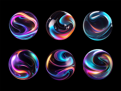 Colorful liquid blob shapes 3d ai generated blob circle colorful creative drop energy flow holographic liquid liquid painting rendering shape sphere spin twirl vibrant wavy whirl