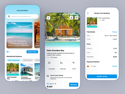 Travel Agent - App app blue clean design mobile modern travel agent ui ux