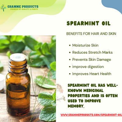 Experience the Refreshing and Invigorating Benefits finest quality gramme products spearmint oil