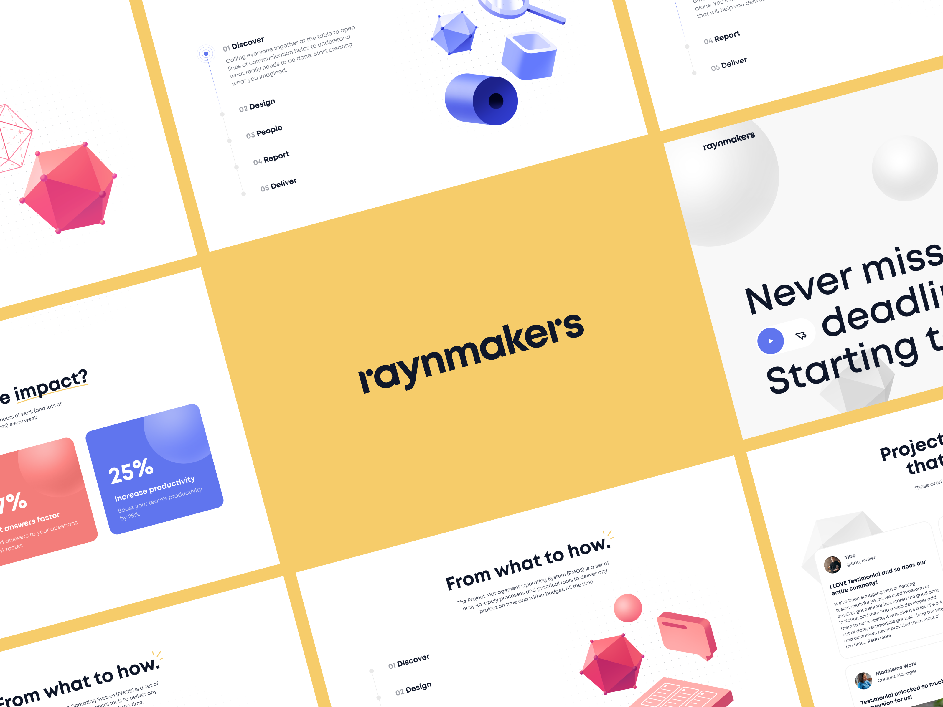 Raynmakers - Website design for the project management tool clean corporate website design illustration landing page landing page design minimal promotional website ui ux website website design