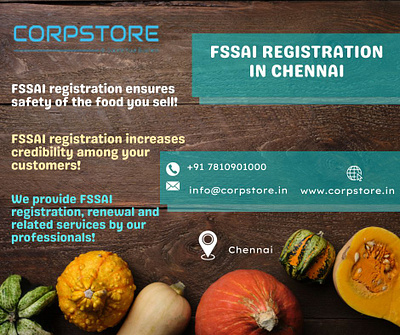 FSSAI Registration Consultants in Chennai | Online FSSAI License fssai registration in chennai