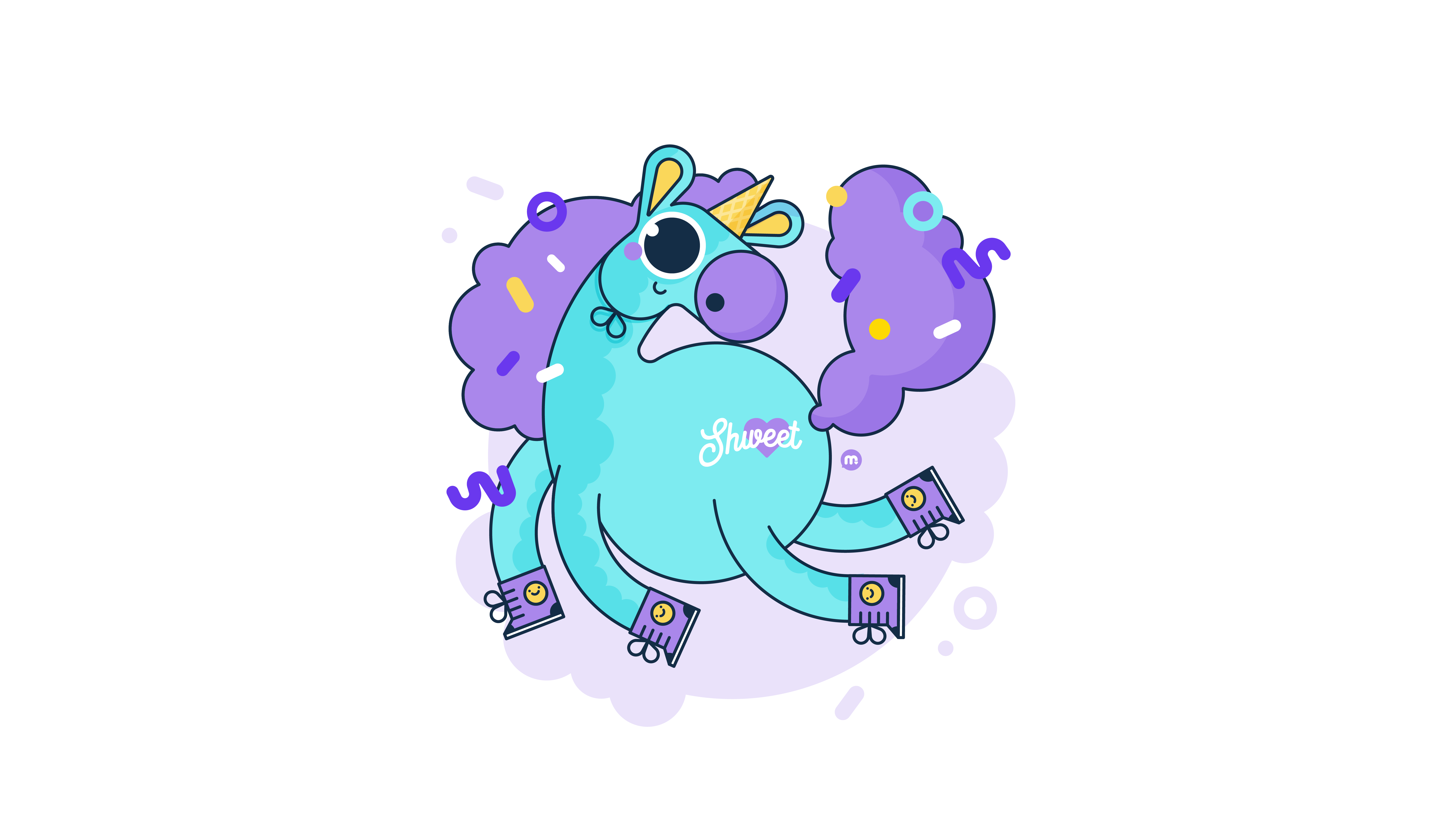 My Little 'Unicorn' boots drawing fun graphic design horse ice cream ill illustration unicorn