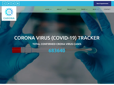 Carona - Corona virus (COVID-19) Medical Website Template covid covid19 css html java themeforest themes website website template websitethemes