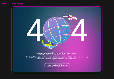 Daily UI #004 - 404 Page 404 page dailyui dailyuichallenge design