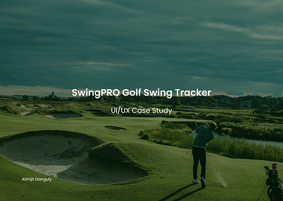SwingPRO Golf Swing Tracker Wrbpage Design branding design desktop view figma golf swing tracker interactive design landingpage uiux webpage design