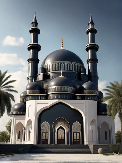 Black_mosque_vector_super_design. illustration vector