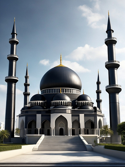 Black_mosque_vector_super_design. illustration vector