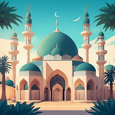 Consider_combining_elements_from_various_architectural_mosque. illustration vector