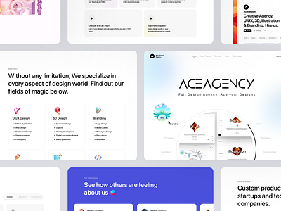 Ace Website - Landing page agency agency design agency landing app company creative design landing landing page plan subscription ui website