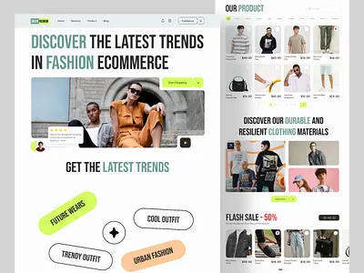 Fashion e-commerce website design cloth store e commerce e commerce landing page e commerce store e commerce website ecommerce fashion ecommerce fashion shop fashion website homepage landing landing page page shop trendy ui uiux webdesign website website design