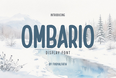 Ombario - Display Font display font holiday snow font winter winter font