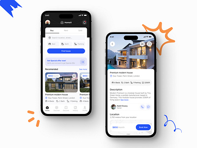 Real Estate Mobile App app design mobile real estate ui ux