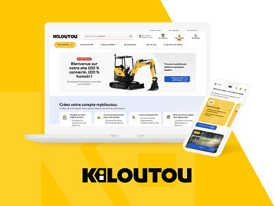 Kiloutou datasolution design industry interaction interface newquest responsive ui ux website yellow