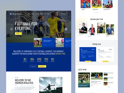 Premier Athletics - Academy Sport design landing page sports ui design ui ui design ui designer web design web ui website design website ui