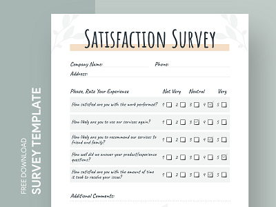 Satisfaction Survey Free Google Docs Template analysis audit check docs document free google docs templates free template free template google docs google google docs inquiry inspection print printing survey surveys template templates word