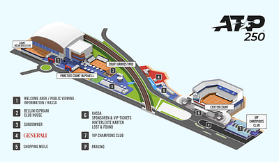 Event map for Austrian Open Kitzbühel 3d 3d event map 3d map blender event map isometric map illustration vector