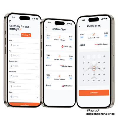 Flight Booking App mobile app ui ux design