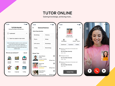 Tutor Online App android app design design ui ux