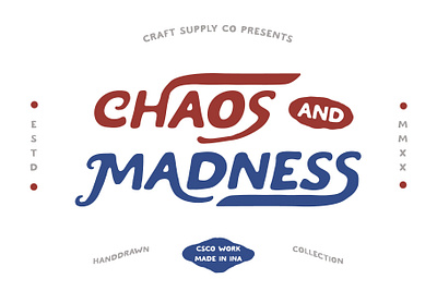 Chaos and Madness Font - Craft Supply Co brush creative design elegant font illustration lettering logo typeface ui