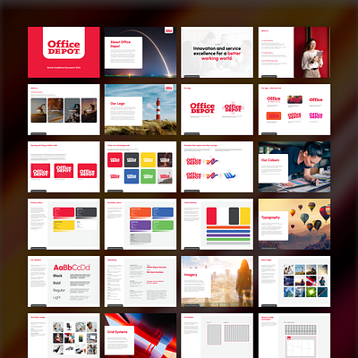 Office Depot UK - Brand Guidelines Document artwork brand branding design digital document guidelines pdf
