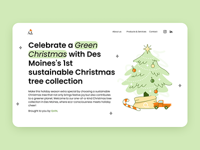 Sustainable Christmas trees | Landing Page graphic illustration landingpage tilda ui ux vector