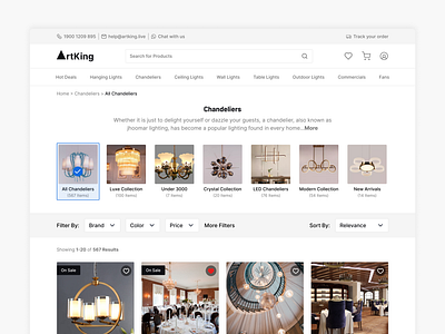 Furniture Ecommerce: Category Exploration Page