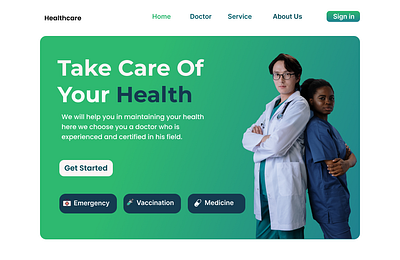 Landing Page Health Care design desktop health care ui uiux