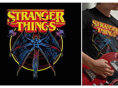 Stranger Things - Apparel Designs 1980s 80s apparel collection demobat demogorgon eddie munson halloween haunted horror horror movie netflix retro starcourt mall stranger things throwback tv show upsidedown vintage